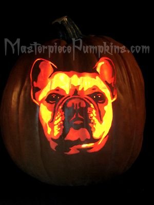 Bulldog Pumpkin Stencil